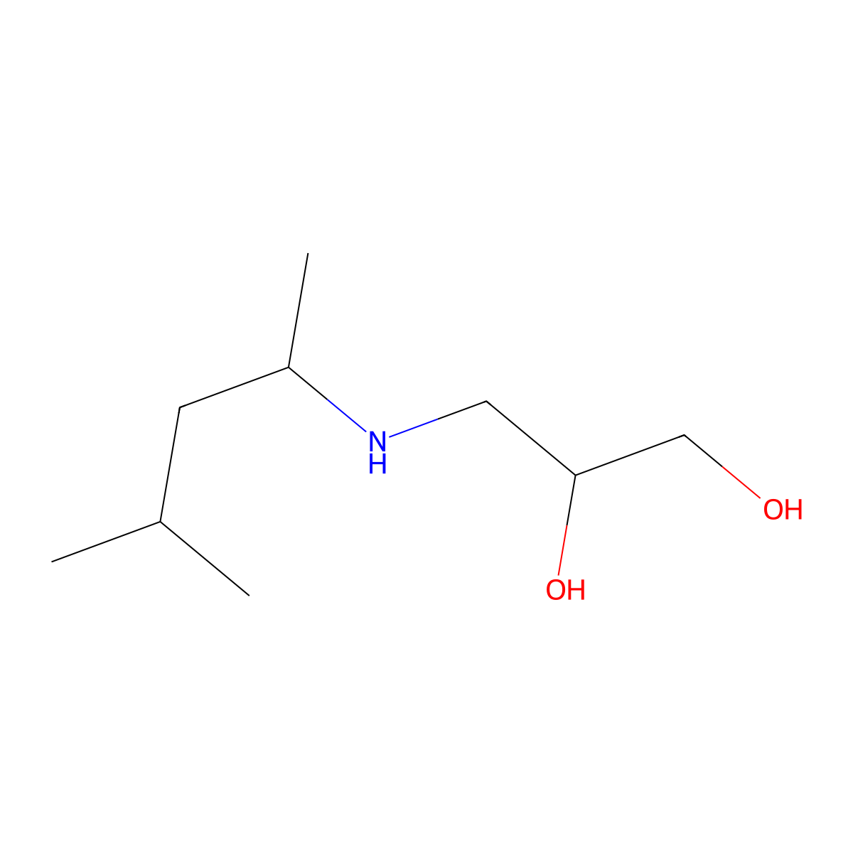 3-[(4-Methylpentan-2-yl)amino]propane-1,2-diol molecular structure, CAS 1467311-03-0