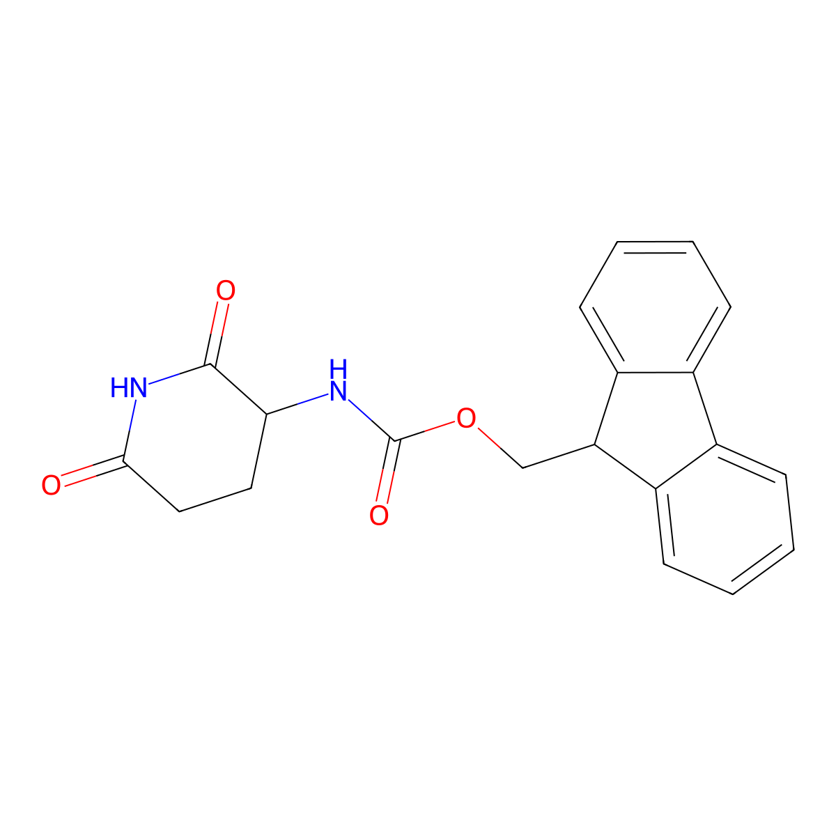 3-Fmoc-amino-2,6-dioxopiperidine molecular structure, CAS 1467314-65-3