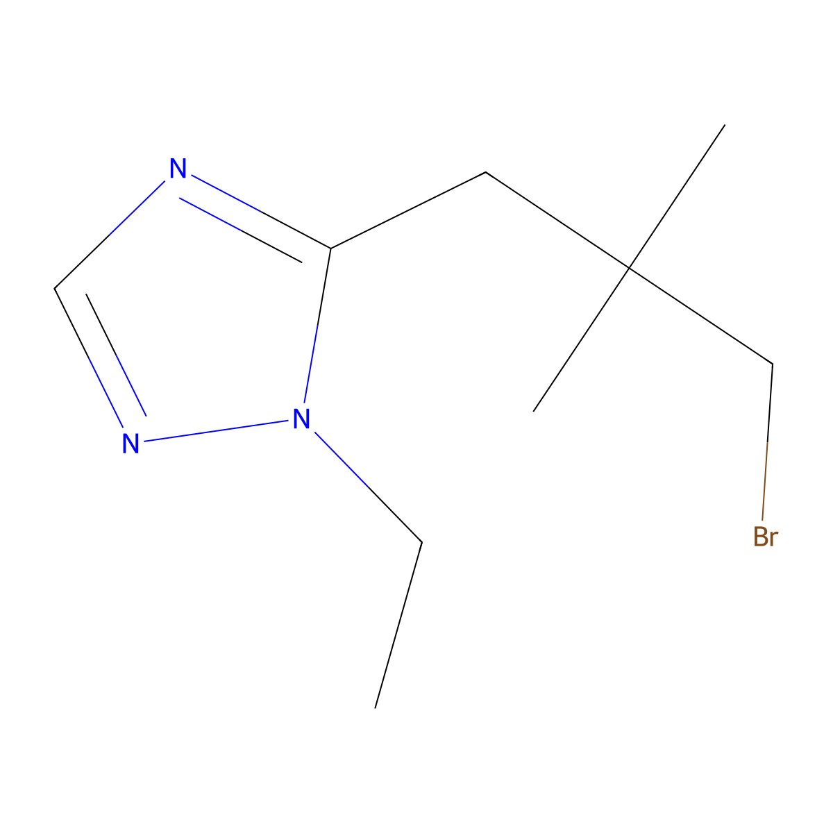 5-(3-Bromo-2,2-dimethylpropyl)-1-ethyl-1h-1,2,4-triazole molecular structure, CAS 1467323-37-0