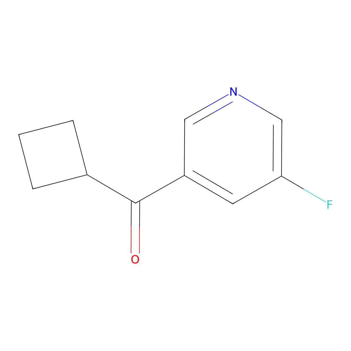 Cyclobutyl(5-fluoropyridin-3-yl)methanone molecular structure, CAS 1467327-19-0