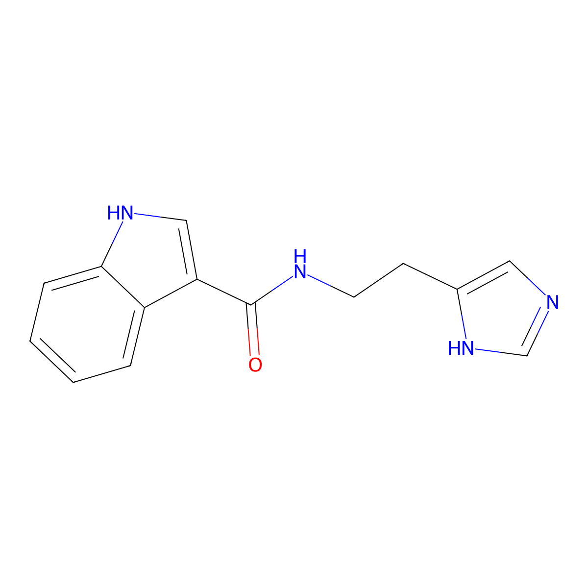 N-[2-(1H-imidazol-4-yl)ethyl]-1H-indole-3-carboxamide molecular structure, CAS 1467339-72-5
