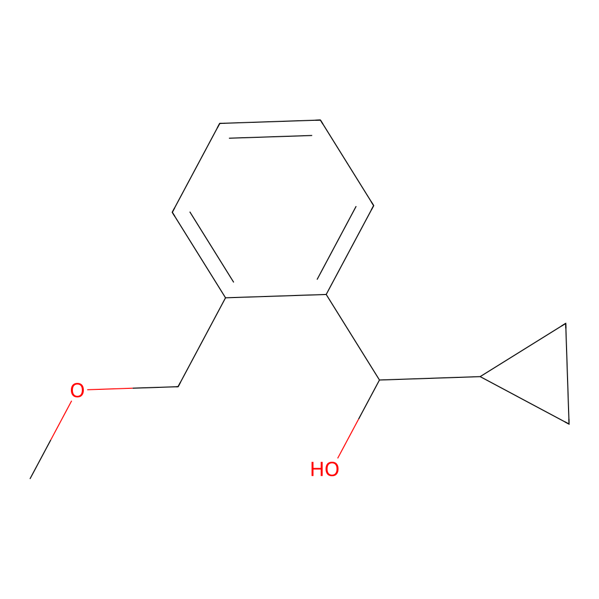 alpha-Cyclopropyl-2-(methoxymethyl)benZenemethanol molecular structure, CAS 1467345-00-1