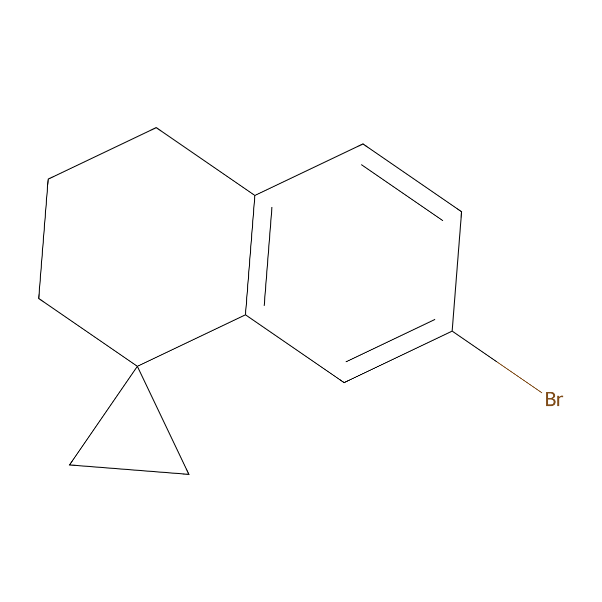 7'-bromo-3',4'-dihydro-2'H-spiro[cyclopropane-1,1'-naphthalene] molecular structure, CAS 1467345-82-9