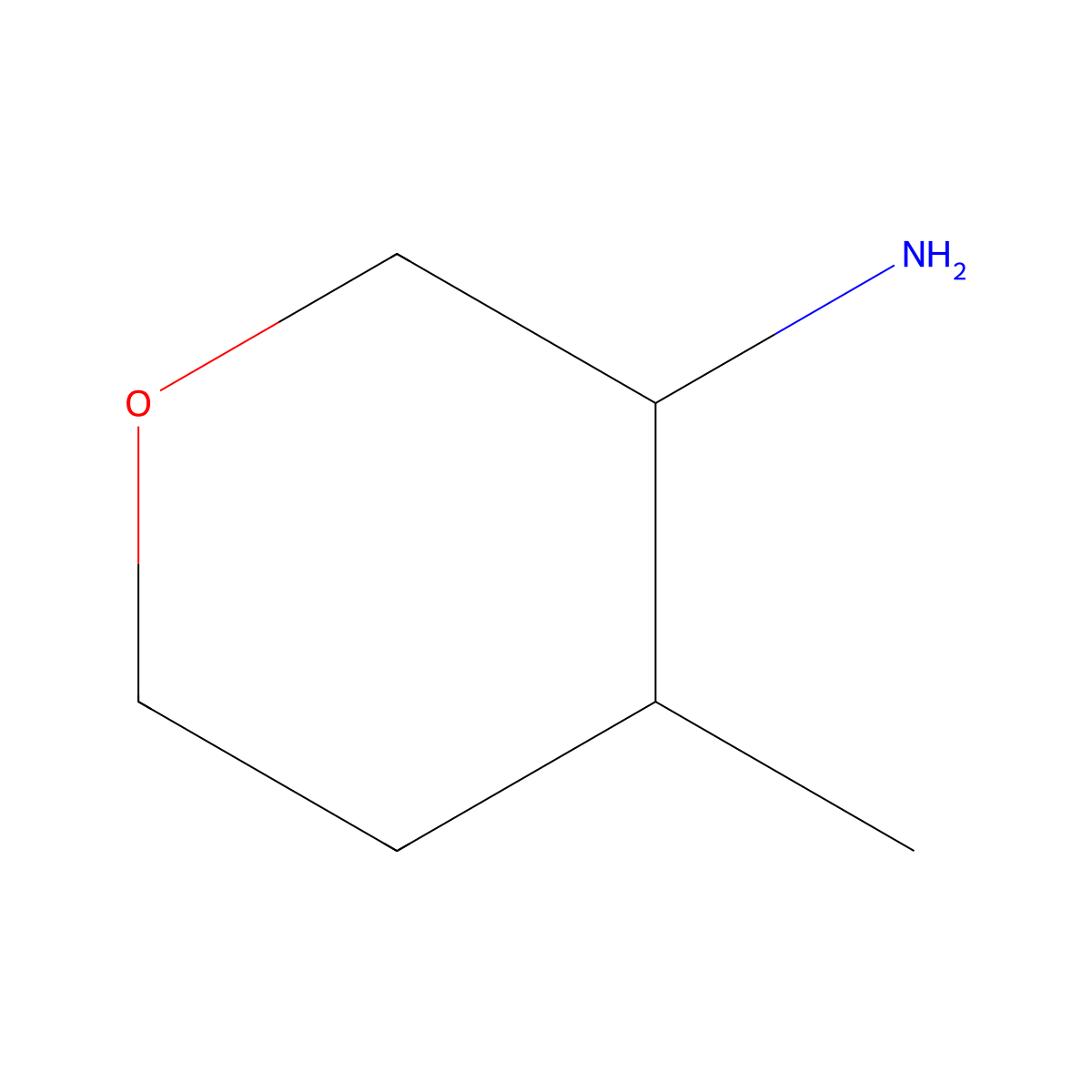 4-Methyloxan-3-amine molecular structure, CAS 1467349-27-4