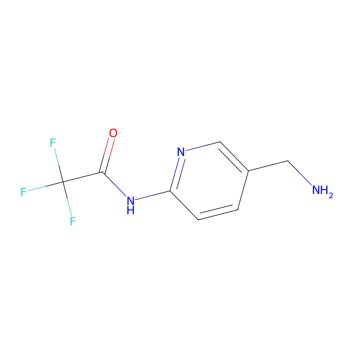 N-[5-(aminomethyl)pyridin-2-yl]-2,2,2-trifluoroacetamide molecular structure, CAS 1467360-54-8