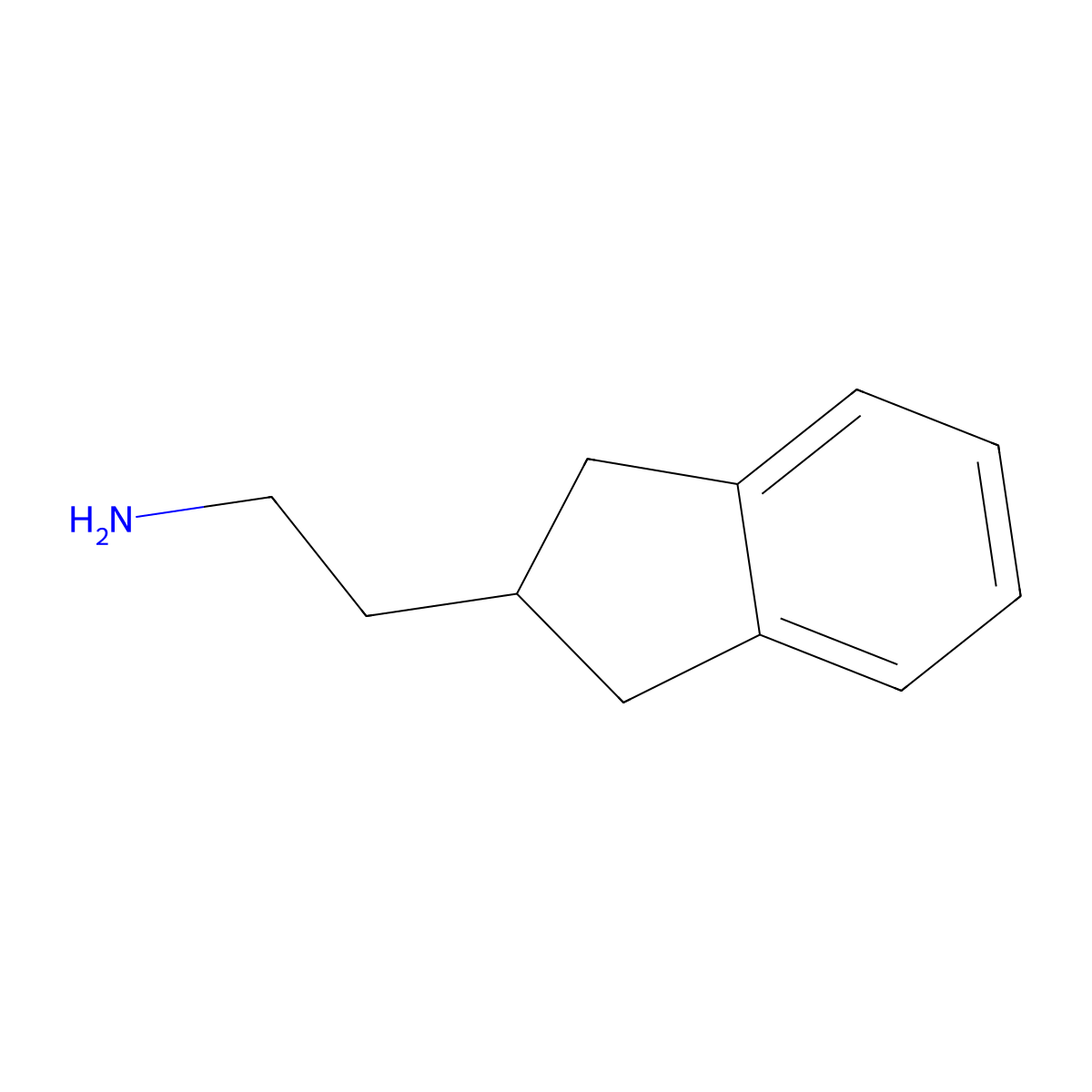2-(2,3-dihydro-1H-inden-2-yl)ethan-1-amine molecular structure, CAS 146737-71-5