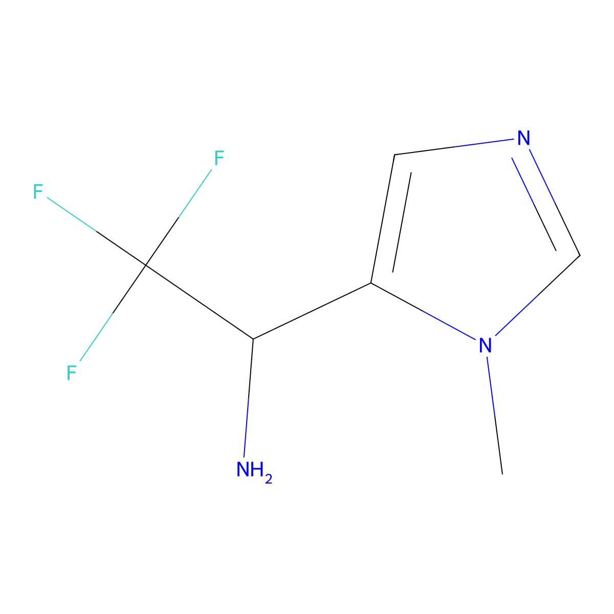 2,2,2-Trifluoro-1-(1-methyl-1h-imidazol-5-yl)ethan-1-amine molecular structure, CAS 1467393-47-0