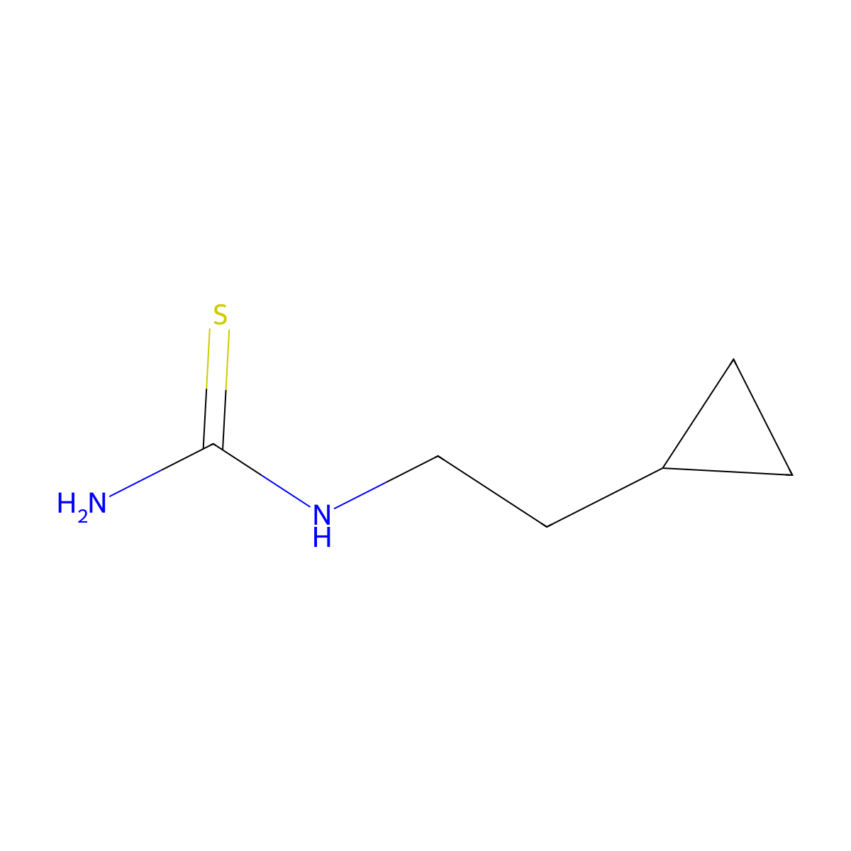 (2-Cyclopropylethyl)thiourea molecular structure, CAS 1467394-84-8