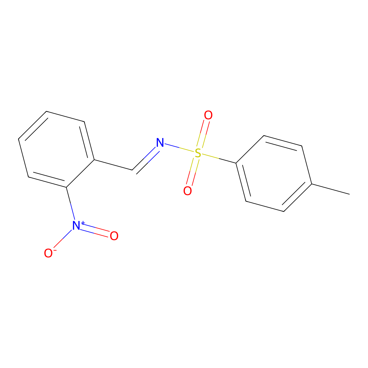 4-Methyl-N-[(2-nitrophenyl)methylidene]benzene-1-sulfonamide molecular structure, CAS 14674-35-2