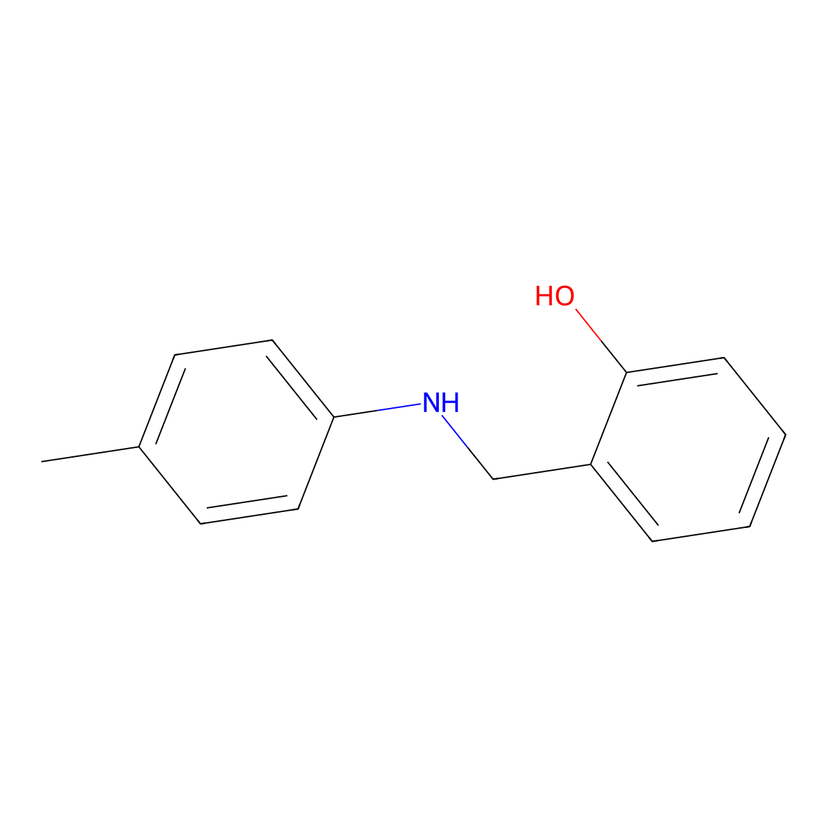 Alpha-(para-toluidino)-ortho-cresol molecular structure, CAS 14674-88-5