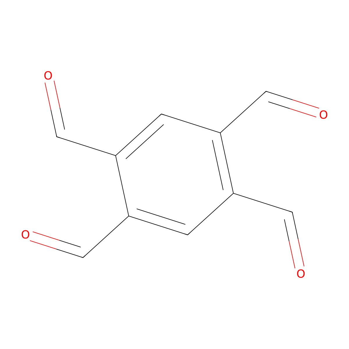 Benzene-1,2,4,5-tetracarbaldehyde molecular structure, CAS 14674-89-6