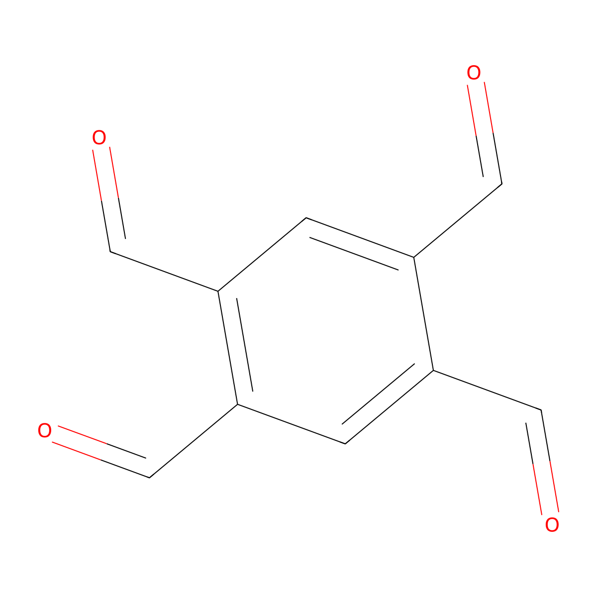 Benzene-1,2,4,5-tetracarbaldehyde molecular structure, CAS 14674-89-6