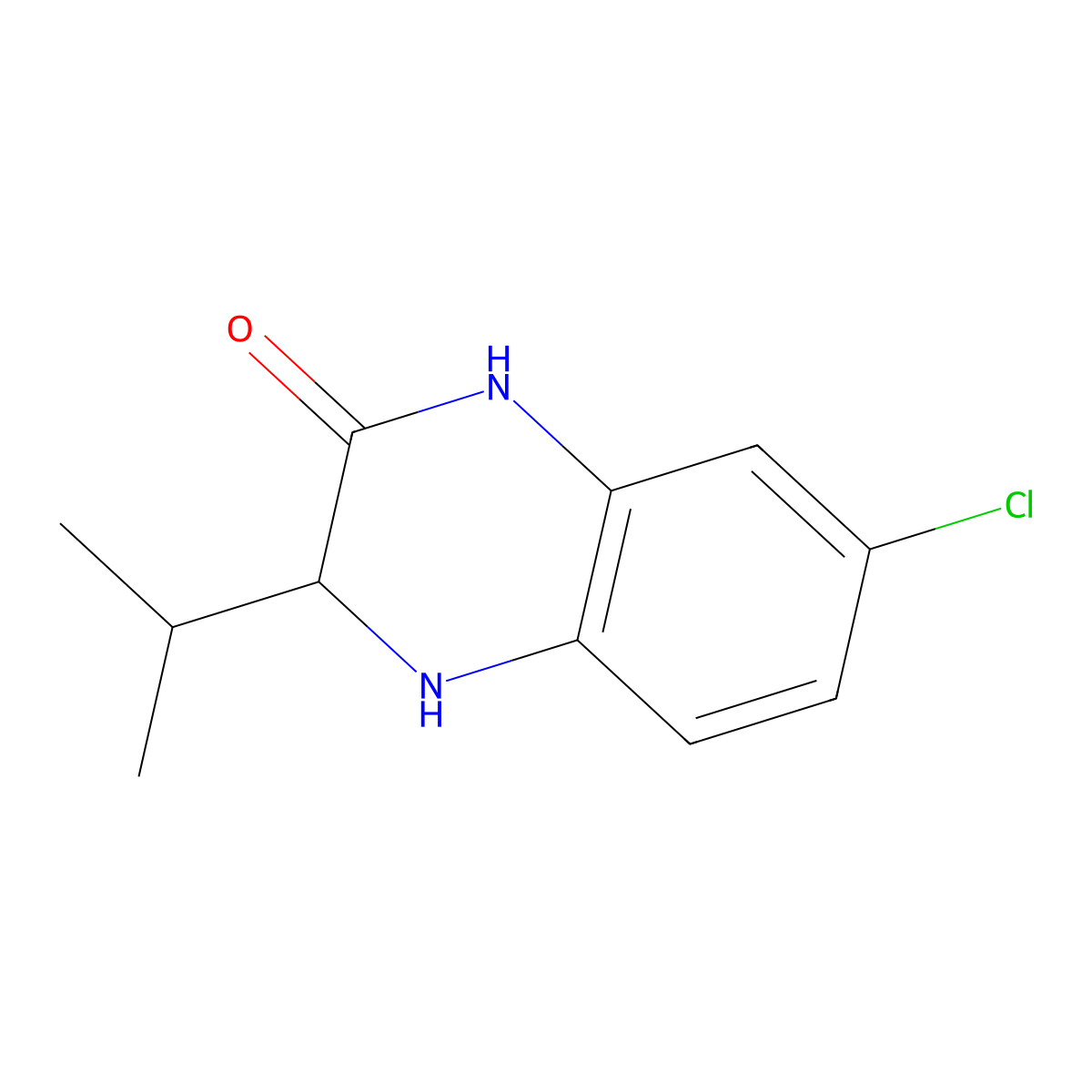 7-Chloro-3-(propan-2-yl)-1,2,3,4-tetrahydroquinoxalin-2-one molecular structure, CAS 146741-02-8