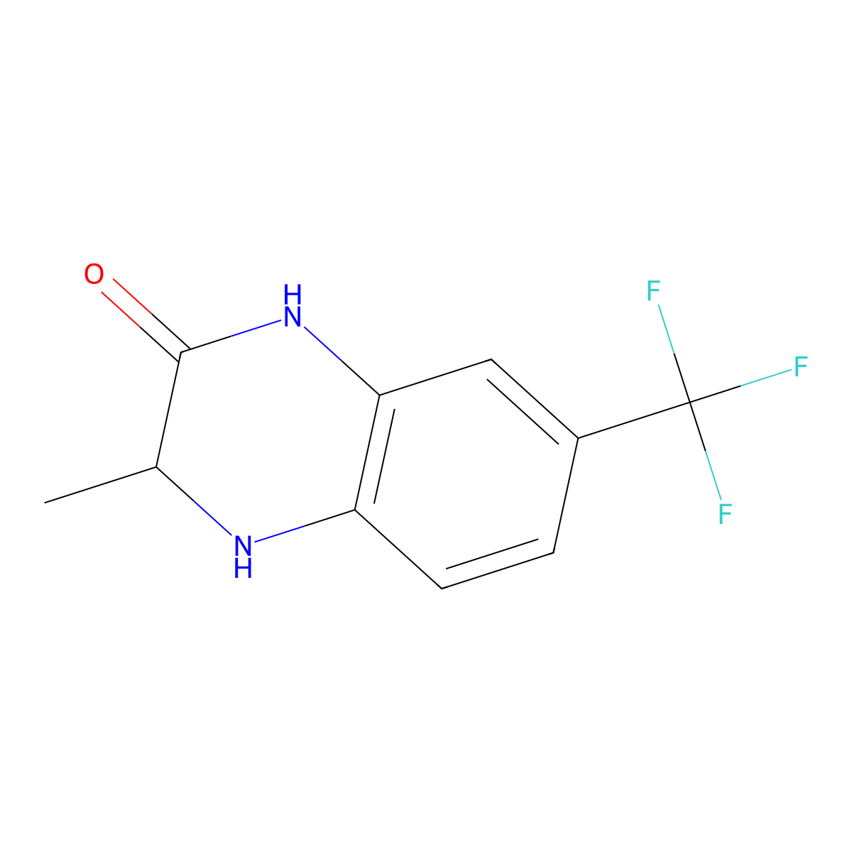 3-methyl-7-(trifluoromethyl)-3,4-dihydro-1H-quinoxalin-2-one molecular structure, CAS 146741-08-4