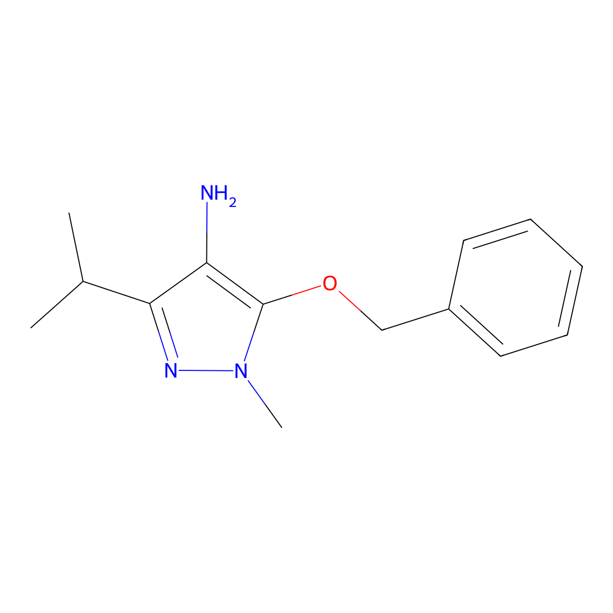 5-(Benzyloxy)-1-methyl-3-(propan-2-YL)-1H-pyrazol-4-amine molecular structure, CAS 1467420-30-9