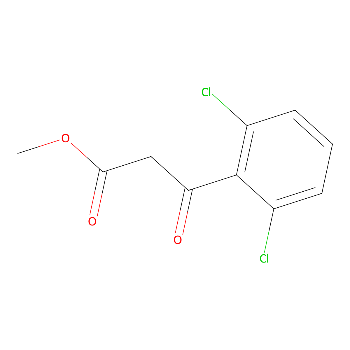 Methyl 3-(2,6-dichlorophenyl)-3-oxopropanoate molecular structure, CAS 146743-24-0