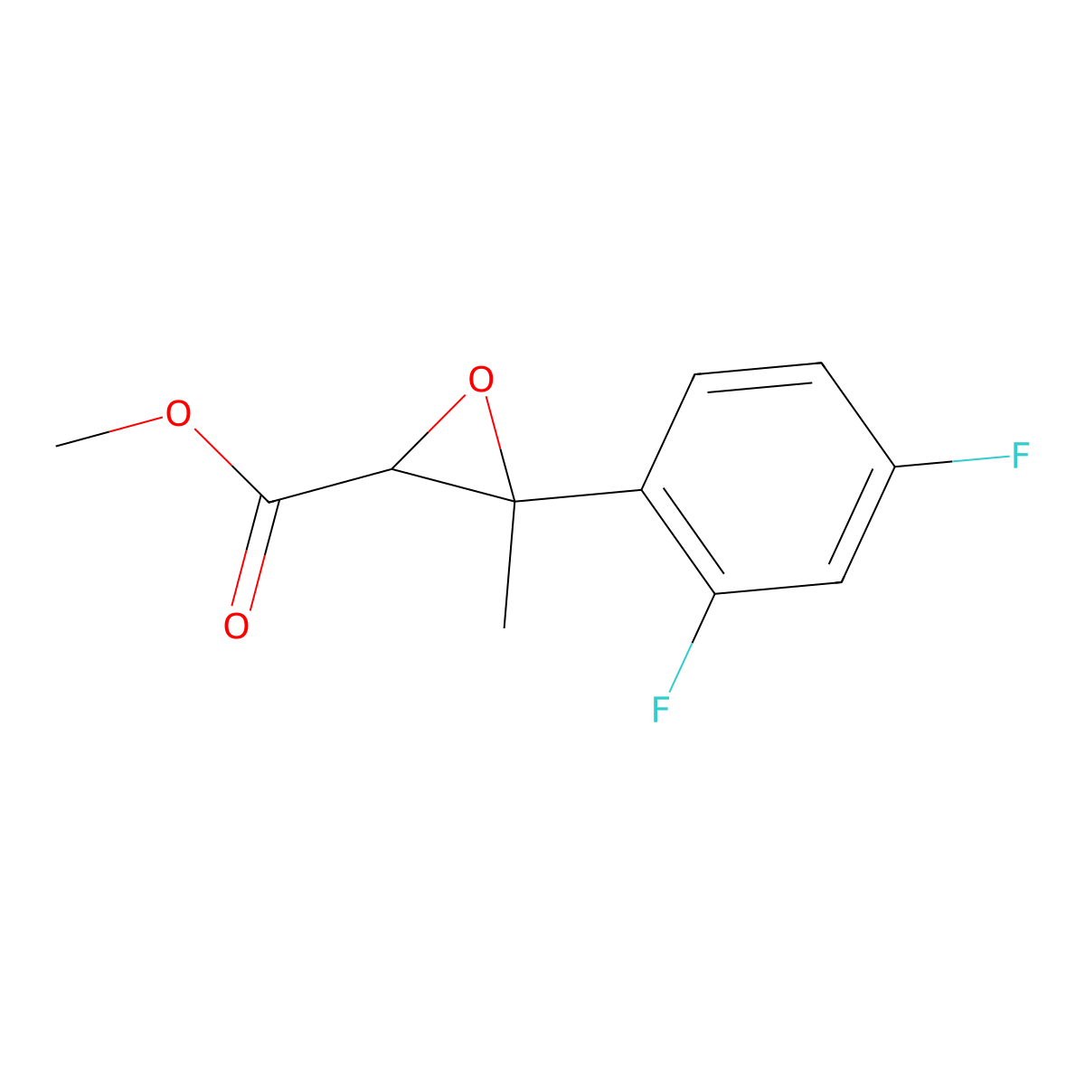 Methyl 3-(2,4-difluorophenyl)-3-methyloxirane-2-carboxylate molecular structure, CAS 1467430-12-1