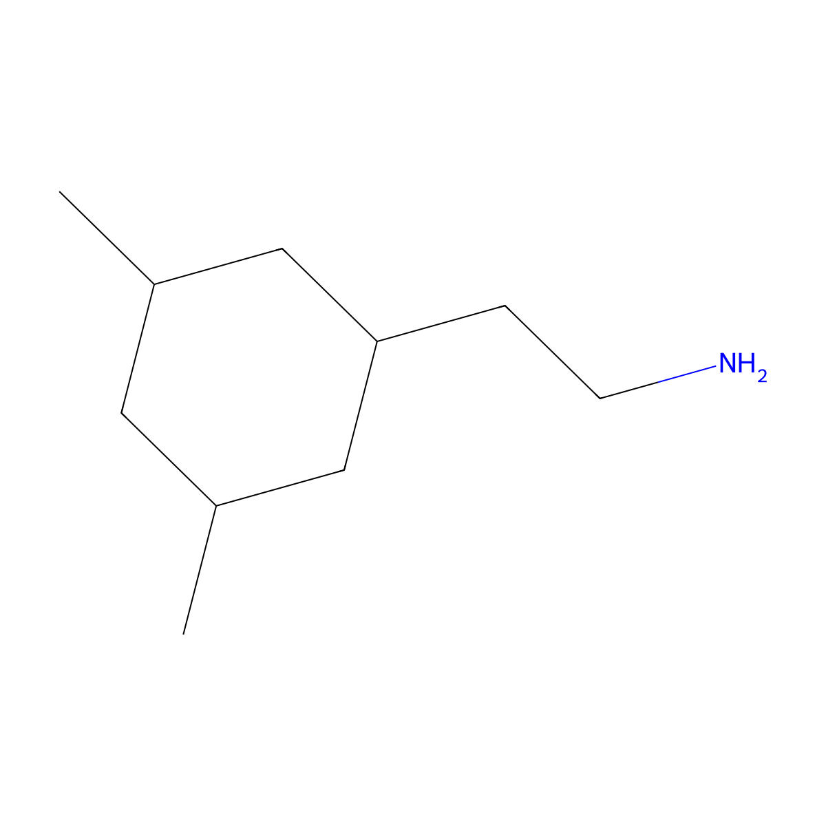 2-(3,5-Dimethylcyclohexyl)ethan-1-amine molecular structure, CAS 1467441-50-4