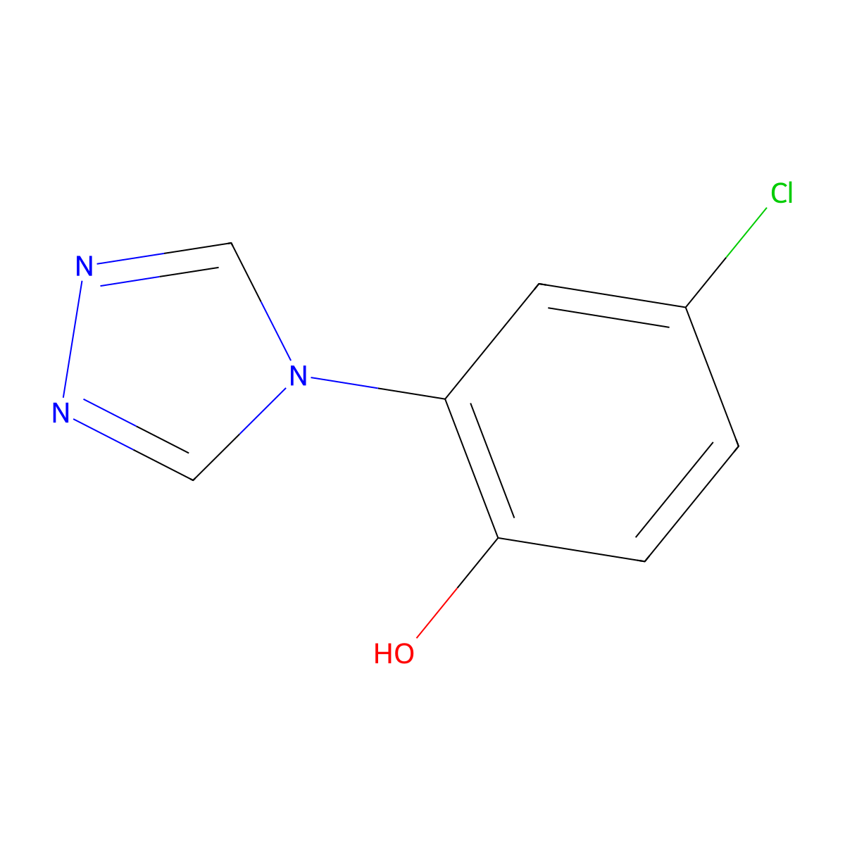 4-chloro-2-(4H-1,2,4-triazol-4-yl)phenol molecular structure, CAS 1467449-91-7