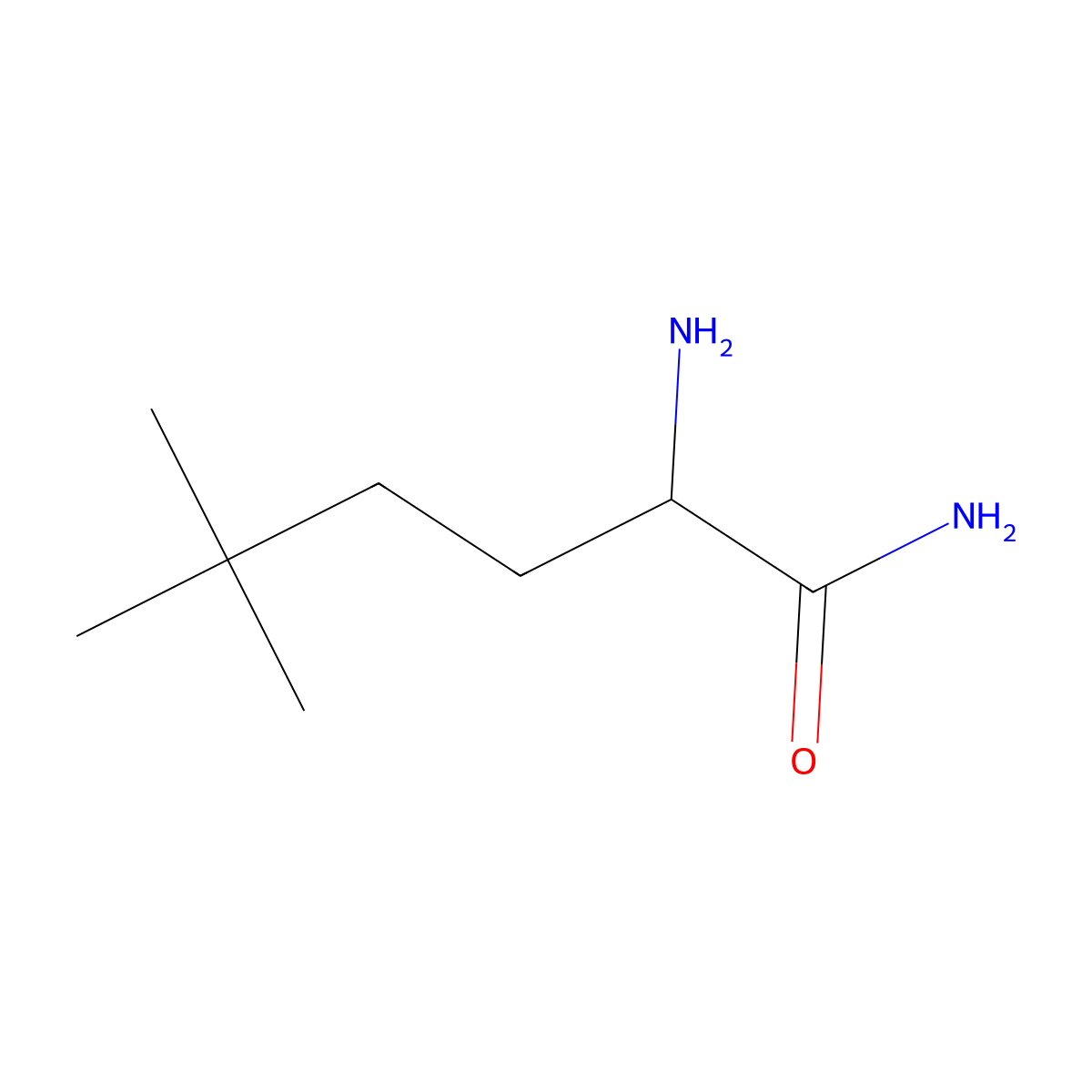 2-Amino-5,5-dimethylhexanamide molecular structure, CAS 1467452-84-1