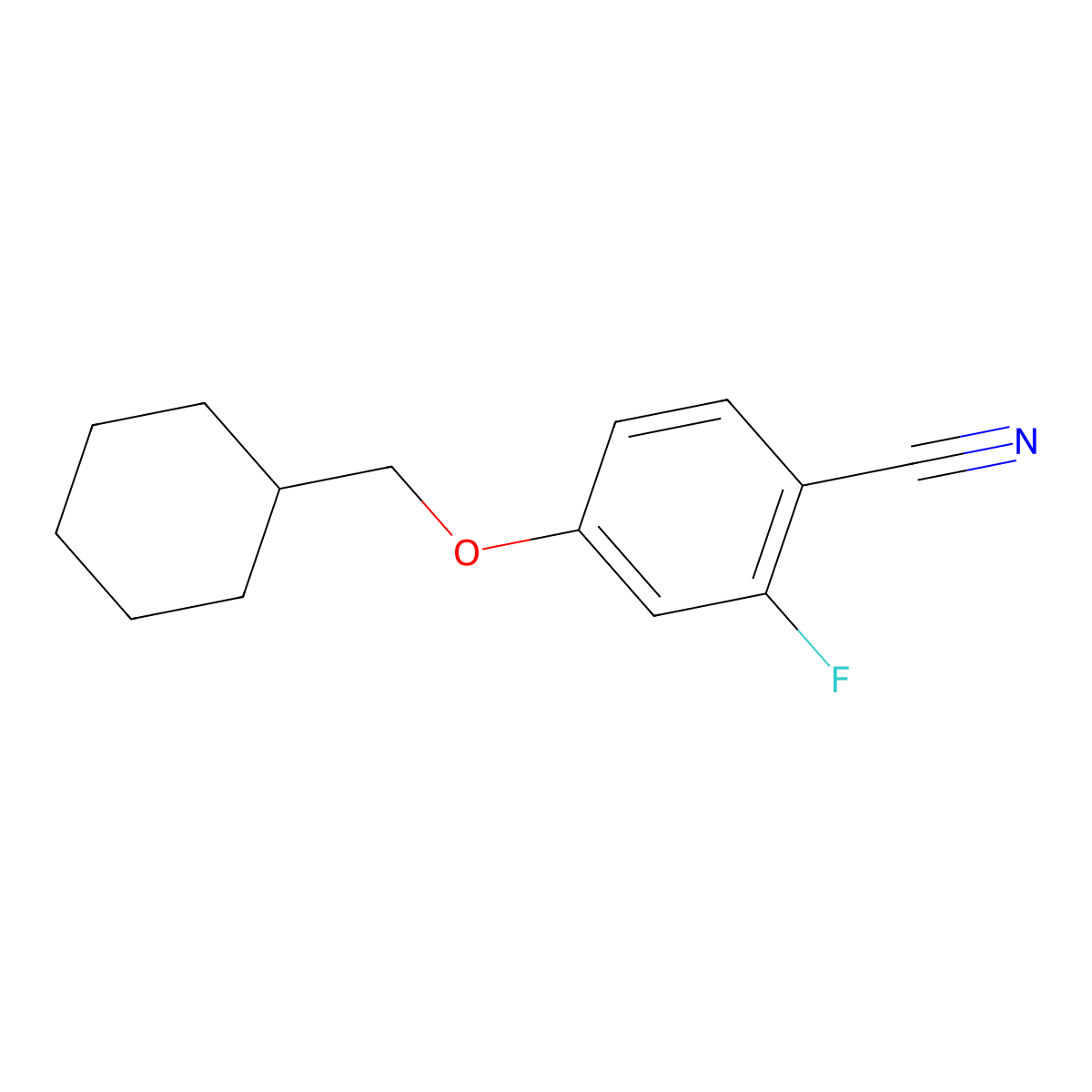 4-(Cyclohexylmethoxy)-2-fluorobenzonitrile molecular structure, CAS 1467456-69-4