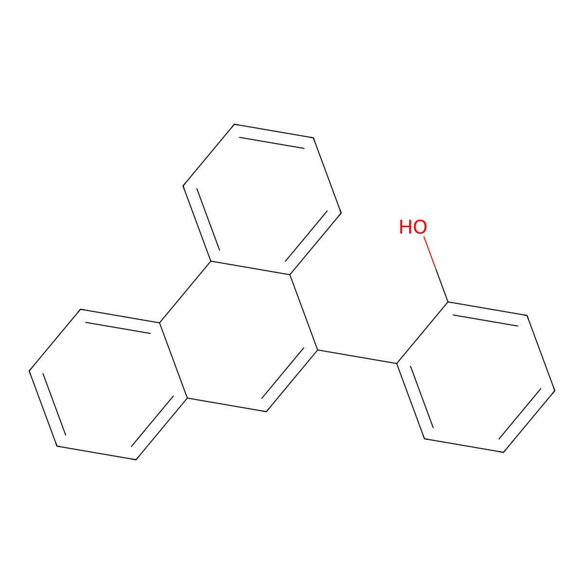2-(Phenanthren-9-yl)phenol molecular structure, CAS 146746-35-2