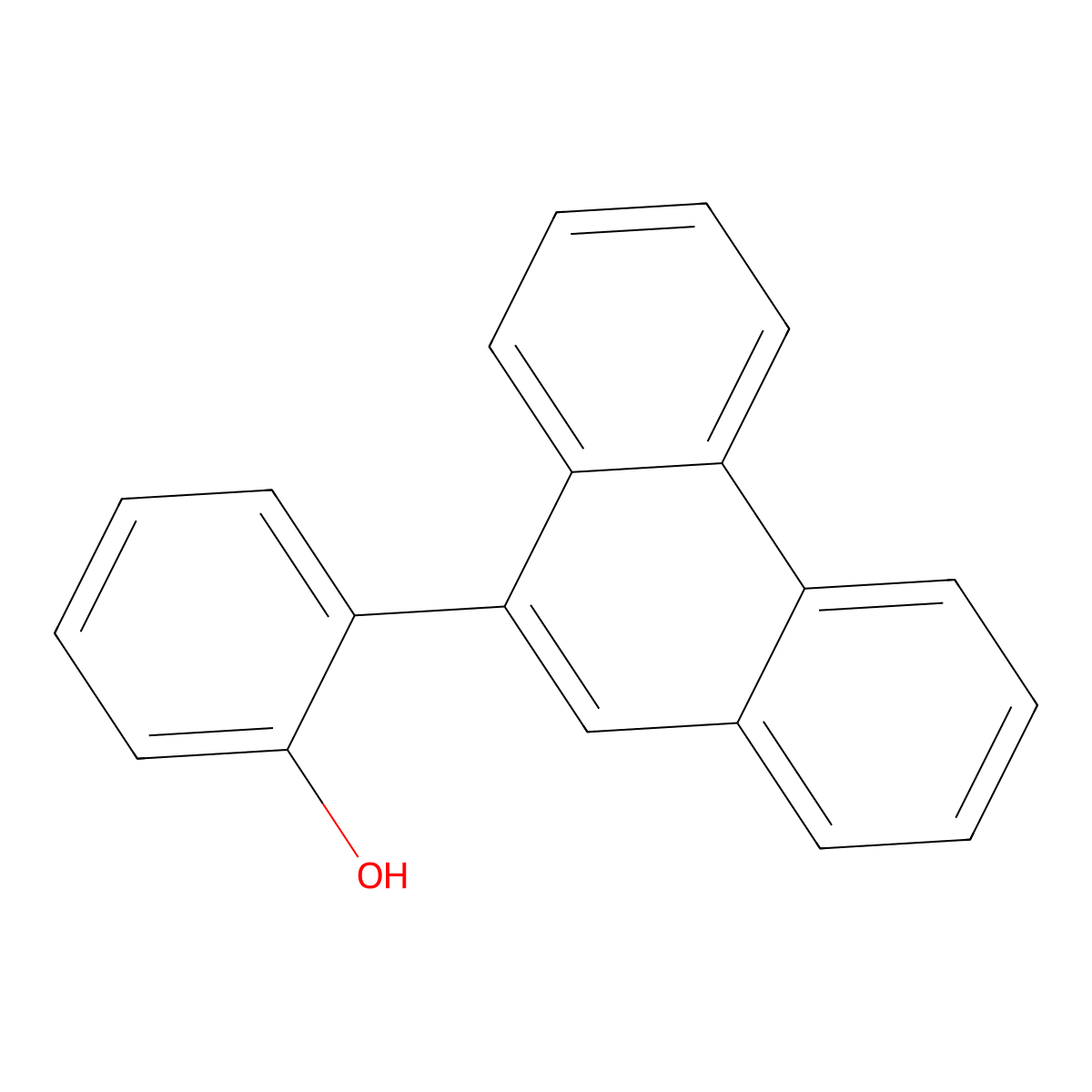 2-(Phenanthren-9-yl)phenol molecular structure, CAS 146746-35-2