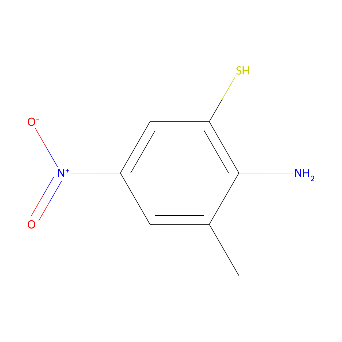 2-Amino-3-methyl-5-nitrobenzene-1-thiol molecular structure, CAS 146746-79-4