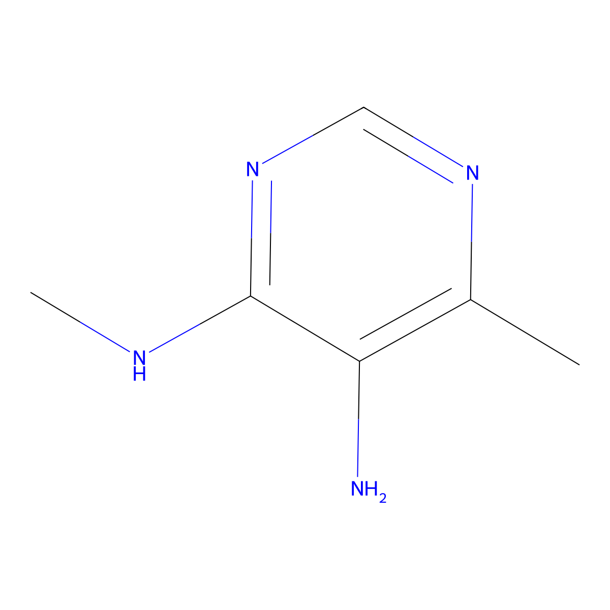 N4,6-Dimethyl-4,5-pyrimidinediamine molecular structure, CAS 14675-45-7