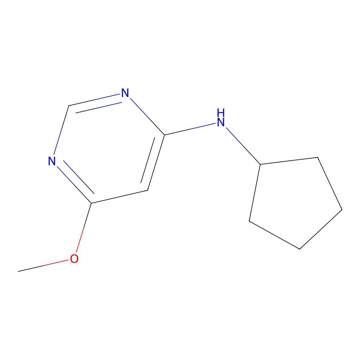 N-cyclopentyl-6-methoxypyrimidin-4-amine molecular structure, CAS 1467501-76-3