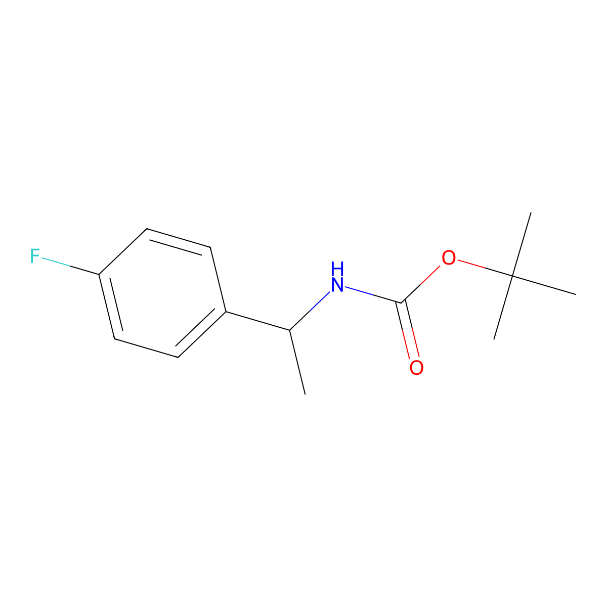 tert-butyl N-[1-(4-fluorophenyl)ethyl]carbamate molecular structure, CAS 1467504-01-3