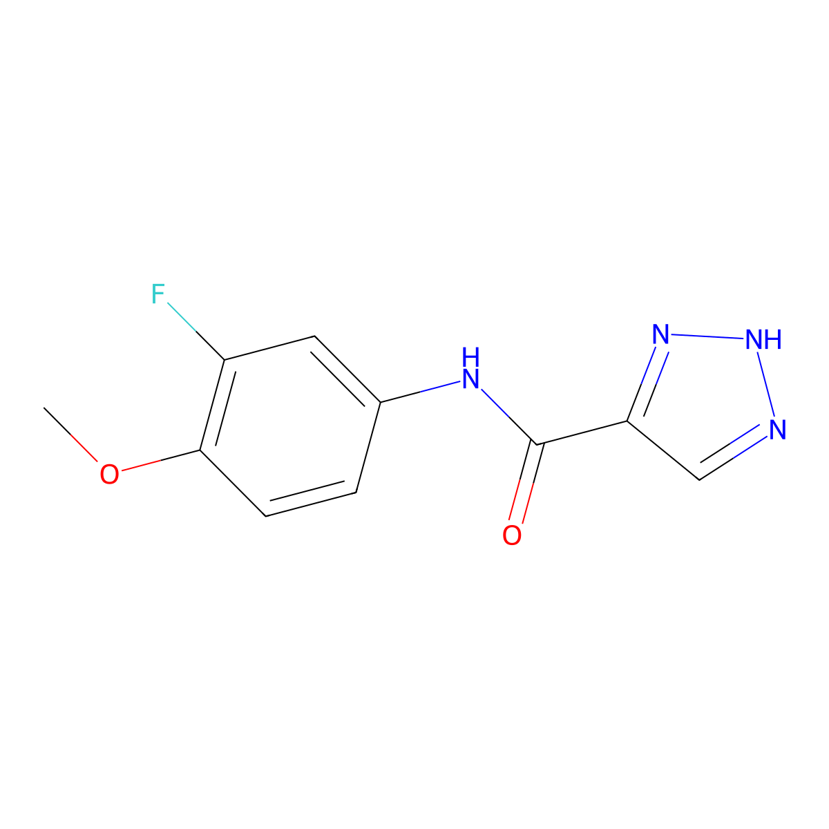 N-(3-fluoro-4-methoxyphenyl)-1H-1,2,3-triazole-5-carboxamide molecular structure, CAS 1467515-22-5