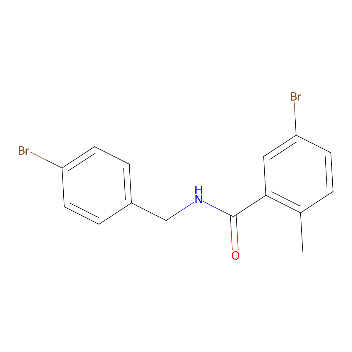 5-bromo-N-[(4-bromophenyl)methyl]-2-methylbenzamide molecular structure, CAS 1467560-49-1