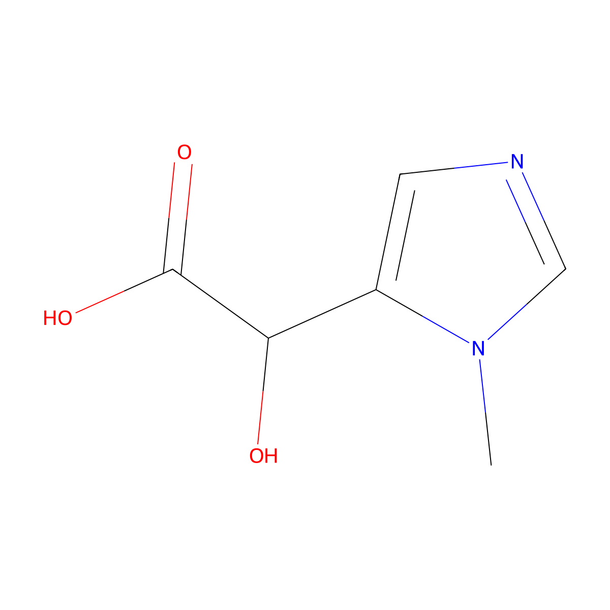 2-Hydroxy-2-(1-methyl-1H-imidazol-5-yl)acetic acid molecular structure, CAS 1467593-07-2