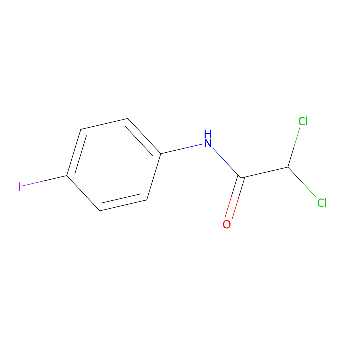 Acetanilide, 2,2-dichloro-4'-iodo- molecular structure, CAS 14676-40-5