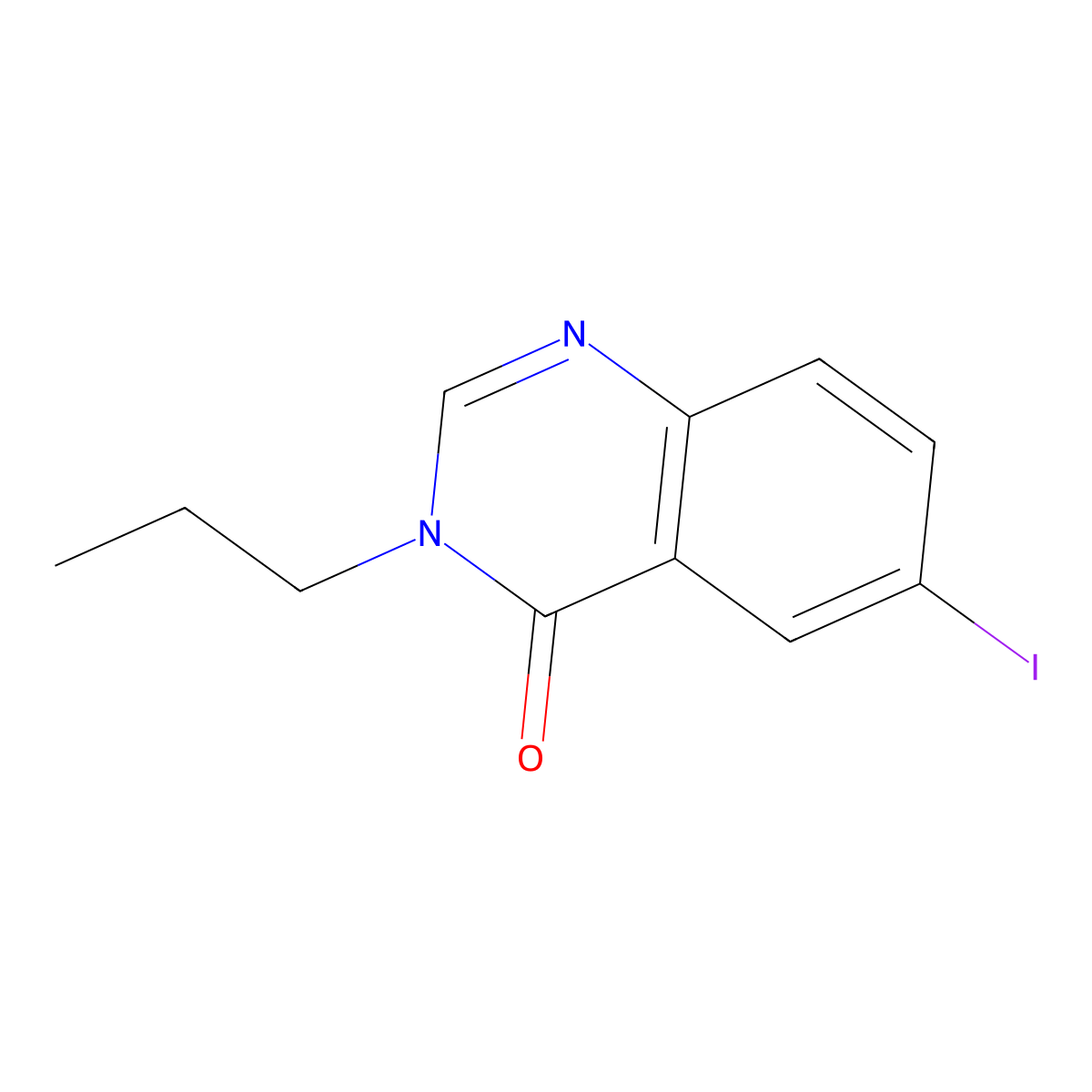 6-Iodo-3-propylquinazolin-4(3H)-one molecular structure, CAS 1467609-89-7
