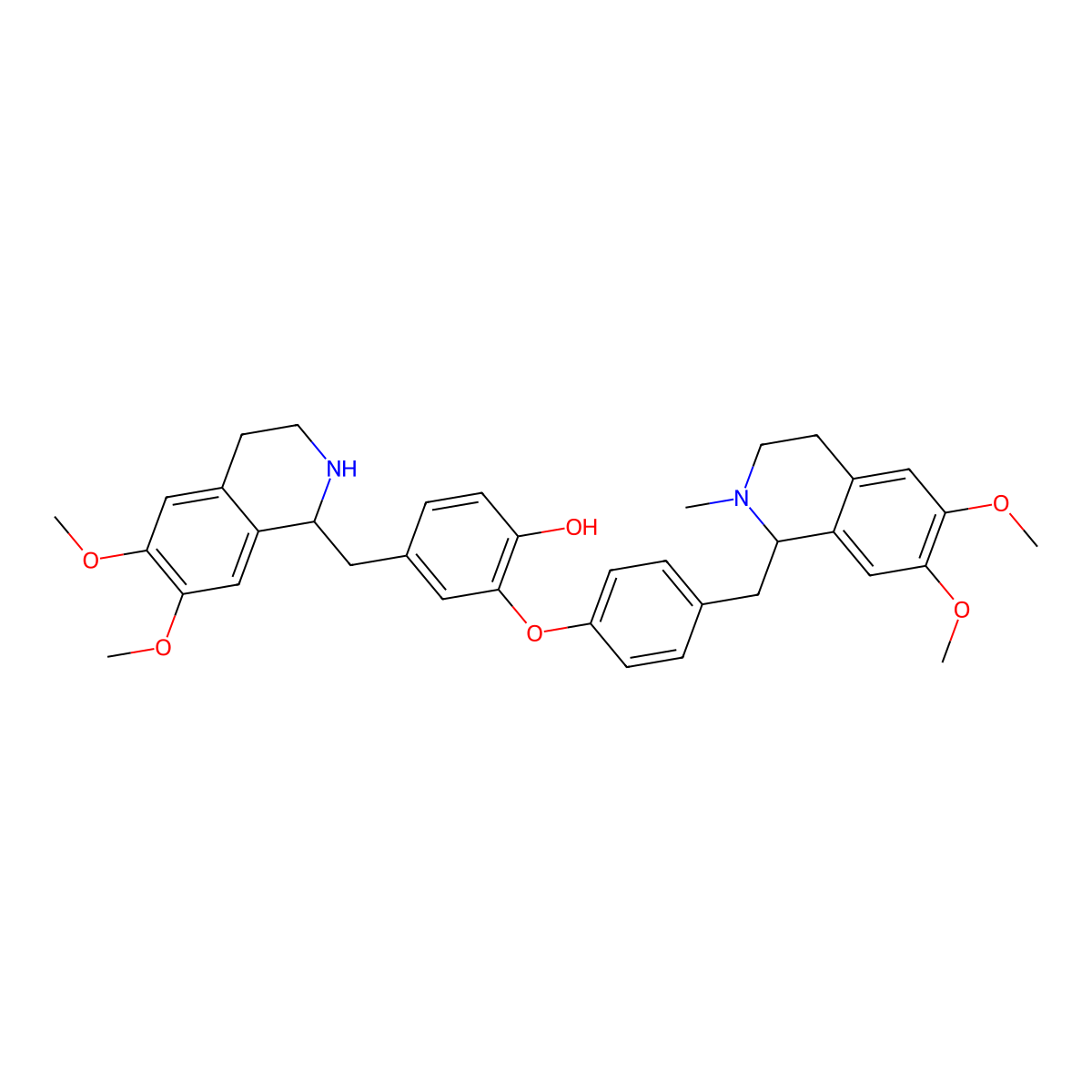 N-Desmethyldauricine molecular structure, CAS 146763-55-5