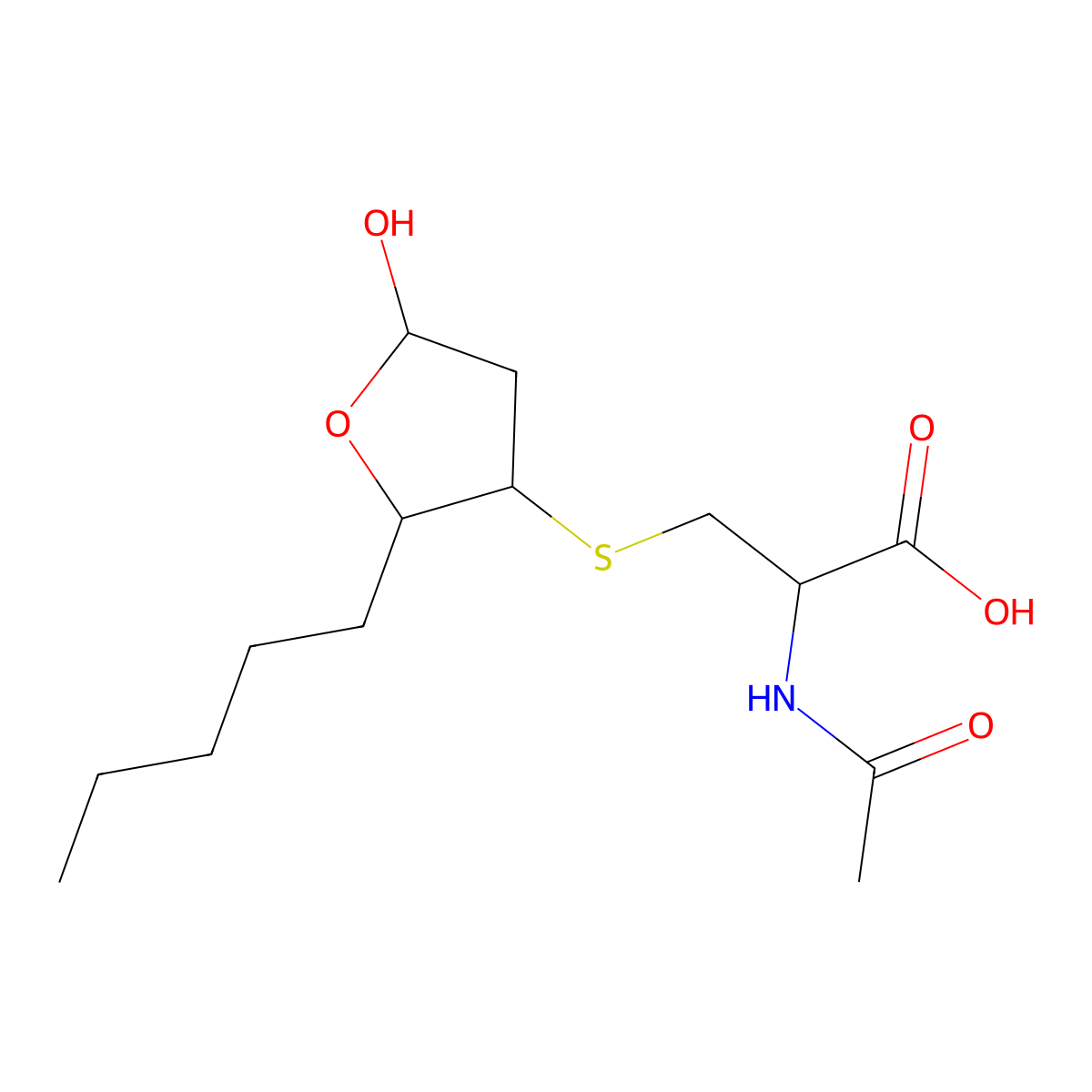 4-hydroxy Nonenal Mercapturic Acid molecular structure, CAS 146764-24-1
