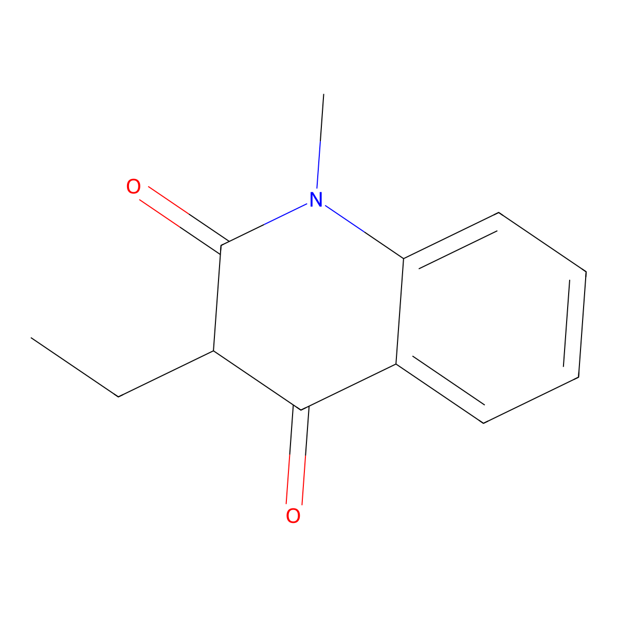 3-Ethyl-1-methylquinoline-2,4-dione molecular structure, CAS 146764-92-3