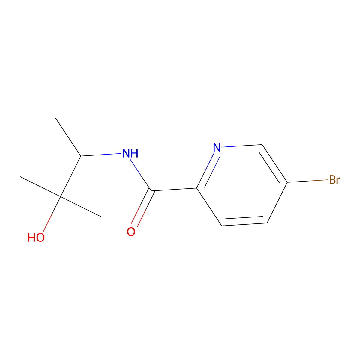 (R)-5-Bromo-N-(3-hydroxy-3-methylbutan-2-YL)picolinamide molecular structure, CAS 1467663-41-7