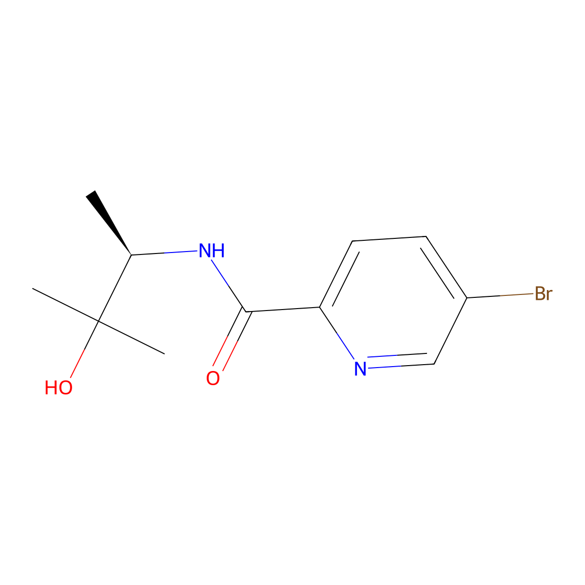 (R)-5-Bromo-N-(3-hydroxy-3-methylbutan-2-YL)picolinamide molecular structure, CAS 1467663-41-7