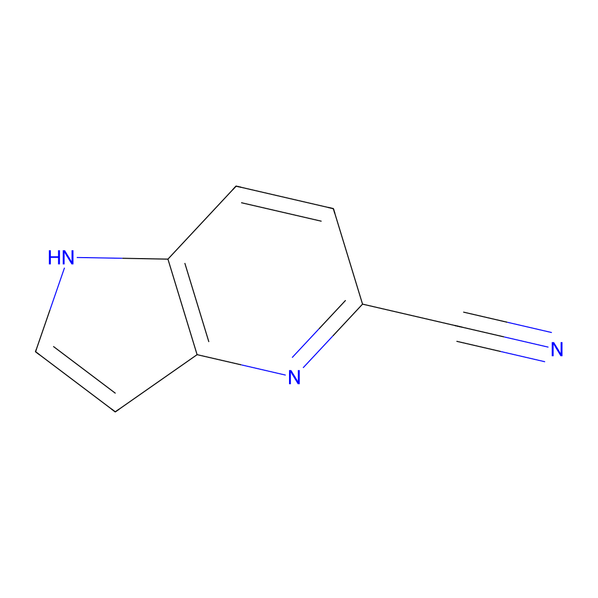 1H-Pyrrolo[3,2-b]pyridine-5-carbonitrile molecular structure, CAS 146767-63-7