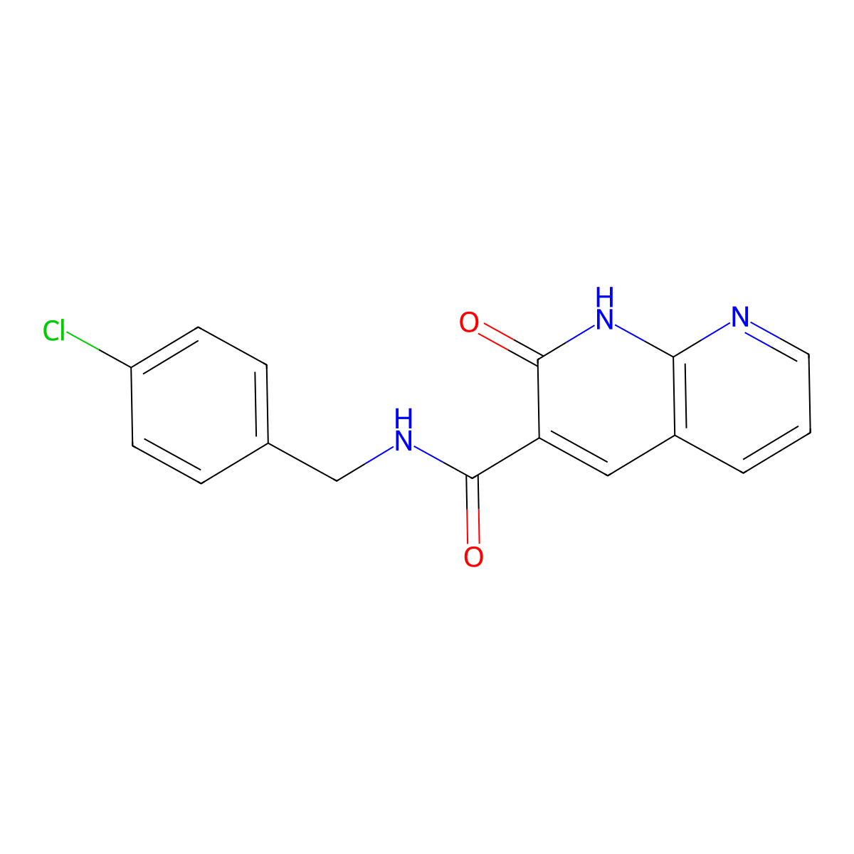N-(4-Chlorobenzyl)-2-oxo-1,2-dihydro-1,8-naphthyridine-3-carboxamide molecular structure, CAS 1467691-86-6
