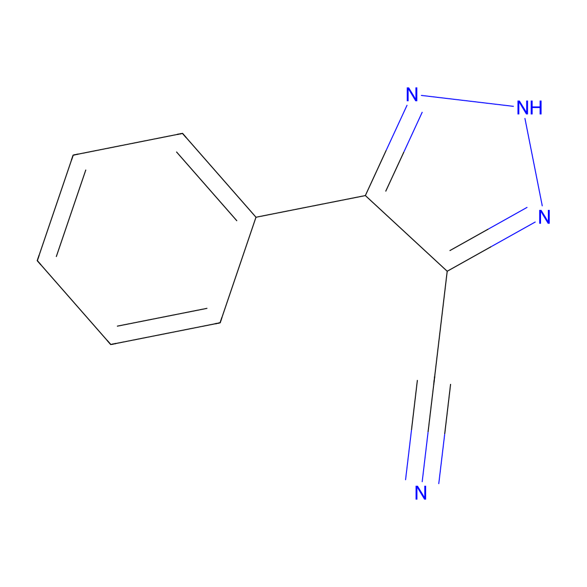 4-Phenyl-1H-1,2,3-triazole-5-carbonitrile molecular structure, CAS 14677-11-3