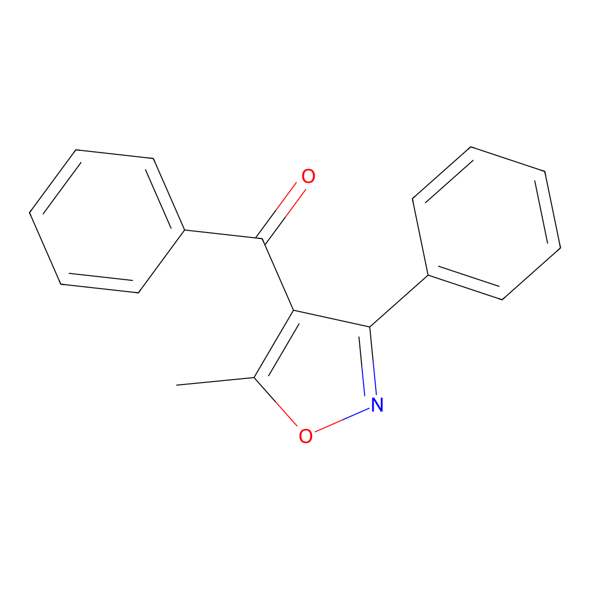 (5-Methyl-3-phenylisoxazol-4-yl)(phenyl)methanone molecular structure, CAS 14677-93-1