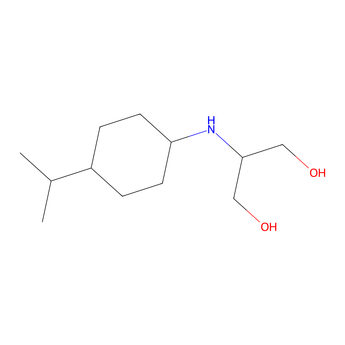 2-{[4-(Propan-2-yl)cyclohexyl]amino}propane-1,3-diol molecular structure, CAS 1467714-76-6