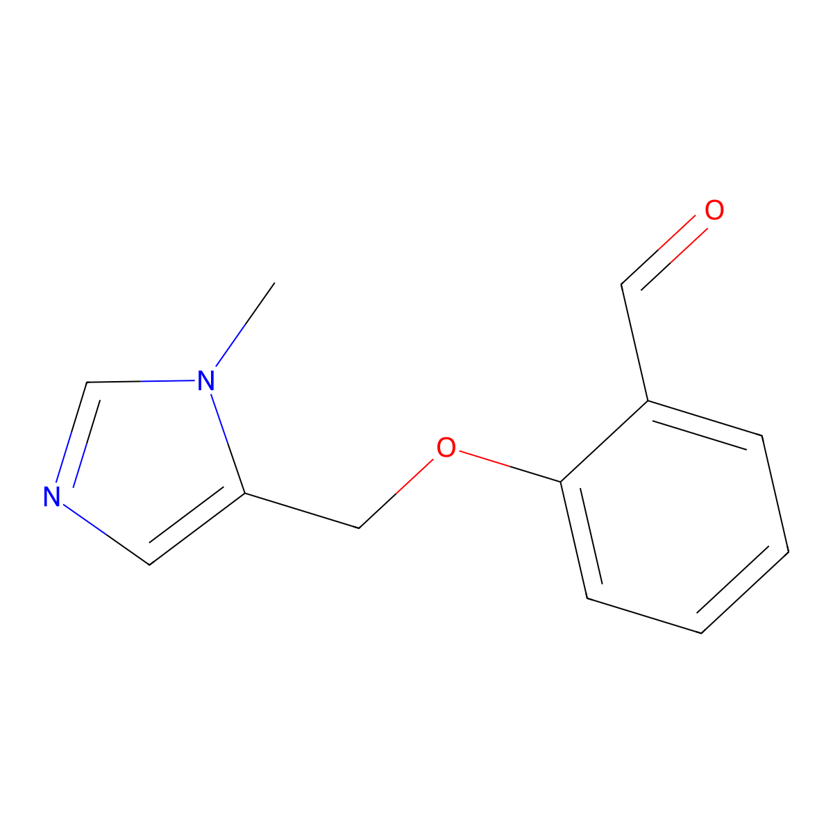 2-((1-methyl-1H-imidazol-5-yl)methoxy)benzaldehyde molecular structure, CAS 1467723-86-9
