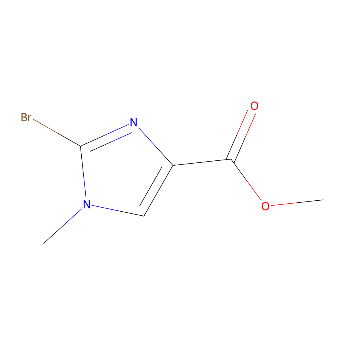 methyl 2-bromo-1-methyl-1H-imidazole-4-carboxylate molecular structure, CAS 1467728-93-3