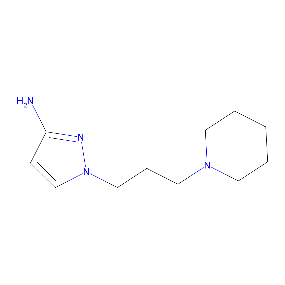1-(3-(Piperidin-1-yl)propyl)-1h-pyrazol-3-amine molecular structure, CAS 1467740-83-5