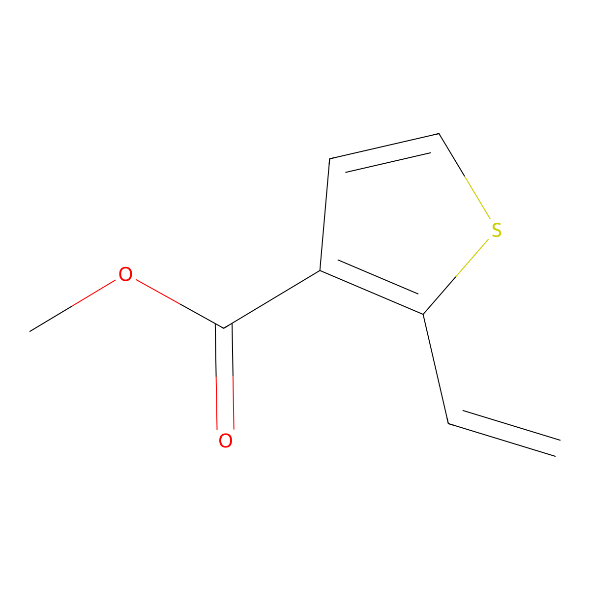 Methyl 2-ethenylthiophene-3-carboxylate molecular structure, CAS 1467773-60-9